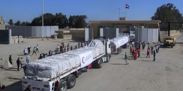 2,299 trucks crossed Rafah crossing since Israeli aggression on Gaza