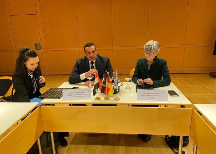 Talks on stronger local development ties with Germany 1 - Egyptian Gazette Minister of Local Development Hisham Amna during his talks in Germany with Hanns Seidel Foundation chairman Markus Ferber.