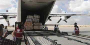 Arish airport receives Turkish aircraft carrying 46 tonnes of aid for Gazans