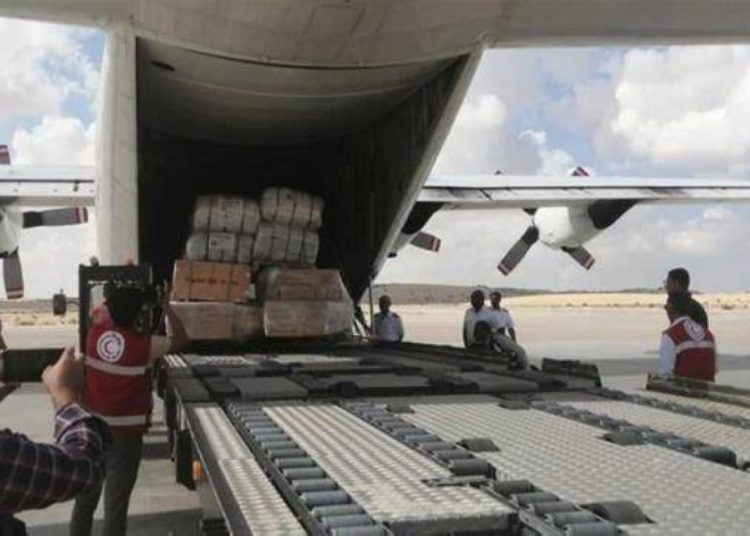 Arish airport receives Turkish aircraft carrying 46 tonnes of aid for Gazans 2 - Egyptian Gazette Arish airport receives Turkish aircraft carrying 46 tonnes of aid for Gazans 1 - Egyptian Gazette