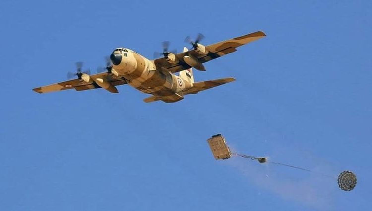 1st humanitarian aid airdrop in Gaza 1 - Egyptian Gazette