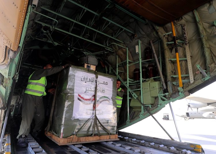 Egypt, UAE step up airdrop tons of humanitarian aid on N. Gaza 1 - Egyptian Gazette