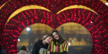 Flowers, chocolates, flash mobs: Valentine’s Day celebrations around the world