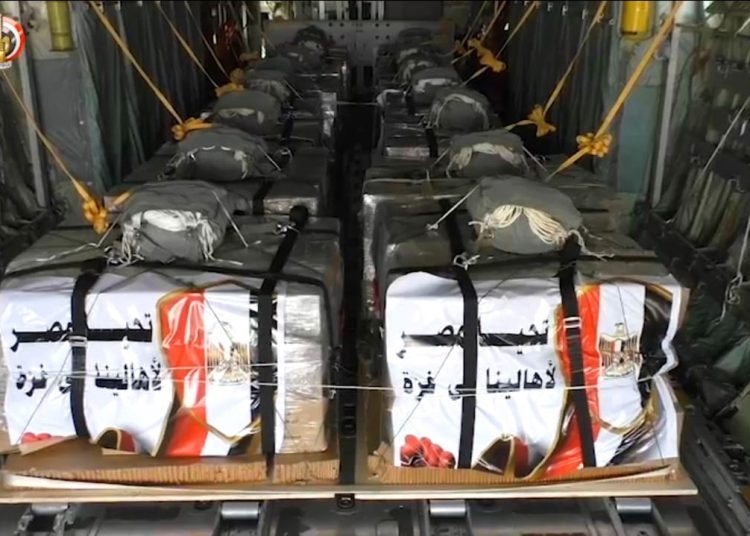 Egypt, int’l coalition airdrop more food, relief aid on Gaza Strip 1 - Egyptian Gazette