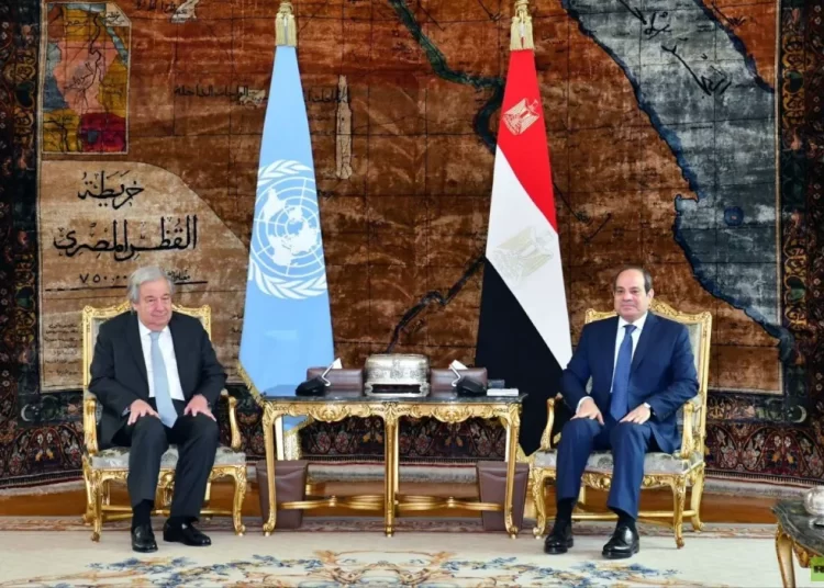 Sisi, Guterres stress imperative of two-state solution as sole path to justice, security, stability in region 1 - Egyptian Gazette