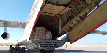 Al Arish airport receives 2 planes carrying tonnes of assistance