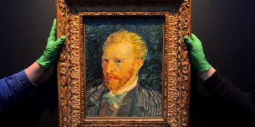 Van Gogh self-portrait goes on display in Wales for 1st time