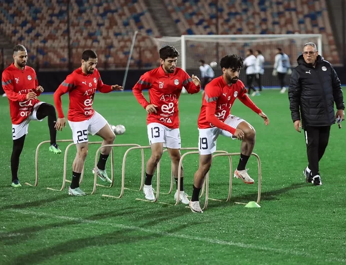 Egypt hosts FIFA’s friendly Series 1 - Egyptian Gazette Egypt’s national team players during a training session in readiness for the FIFA International Series edition.