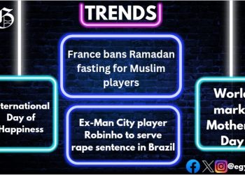Trends: Mother’s Day; Ramadan fasting banned for football players; Robinho to serve rape sentence in Brazil