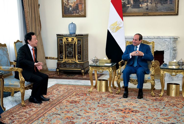 Sisi: State focusing on technology, research to achieve leap in agricultural productivity 1 - Egyptian Gazette President Abdel Fattah El Sisi during his meeting in Cairo on Sunday with Director-General of the United Nations Food and Agriculture Organisation (FAO), QU Dongyu.