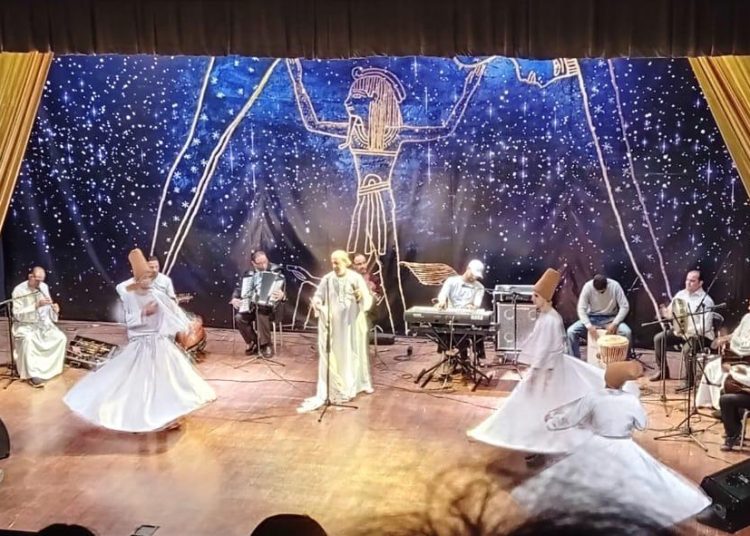 Egyptian Mawlawiya and profound spiritual message 1 - Egyptian Gazette Egyptian Mawlawiya performing at the National Museum of Egyptian Civilisation in Fustat.
