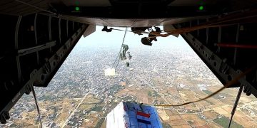 Egypt continues humanitarian assistance airdrop into northern Gaza Strip