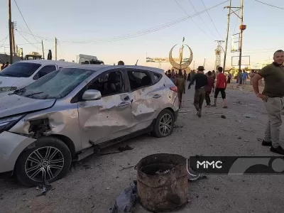 Syrian state media reports explosive device blows up car in Damascus 2 - Egyptian Gazette Syrian state media reports explosive device blows up car in Damascus 1 - Egyptian Gazette