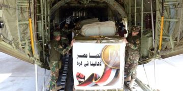 Egypt continues to airdrop aid to Gaza 1 - Egyptian Gazette Egypt continues to airdrop aid to Gaza