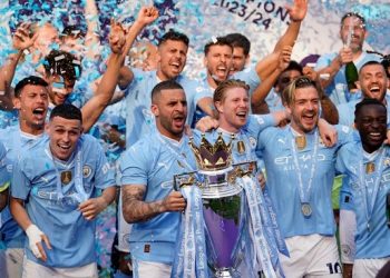 Man City celebrates 4th straight EPL title