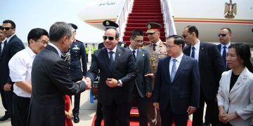 President Sisi arrives in Beijing 1 - Egyptian Gazette President Sisi arrives in Beijing