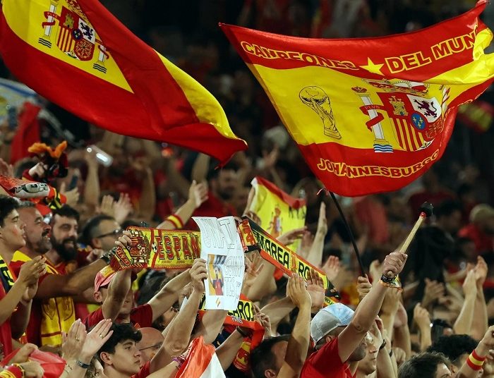 Spain maintains perfect record at Euro 2024 1 - Egyptian Gazette Spain supporters celebrate their win against Albania at the Euro 2024 Group B match.