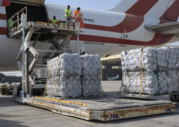 El Arish airport receives UAE plane loaded with 90 tons of relief aid for Gaza