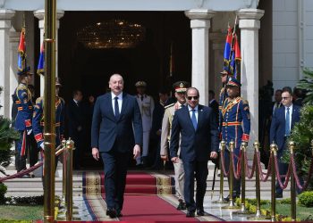 President Sisi receives Azerbaijani president at Al Ittihadiya Palace