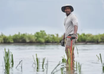 No shield required: ‘Captain America’ star Anthony Mackie’s own super power is swimming with sharks