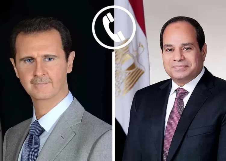 President Sisi discusses over phone with Bashar Al Assad latest regional developments 1 - Egyptian Gazette