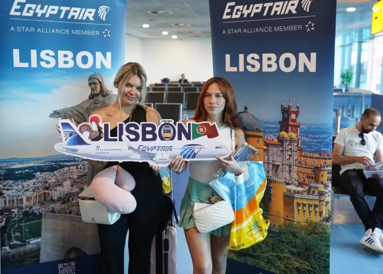 EgyptAir celebrates inaugural flight to Lisbon 1 - Egyptian Gazette