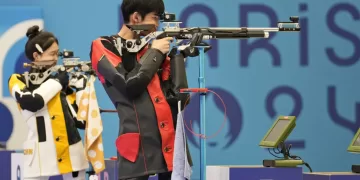 China wins the first gold medal of the 2024 Olympics in mixed team air rifle shooting 1 - Egyptian Gazette China wins the first gold medal of the 2024 Olympics in mixed team air rifle shooting