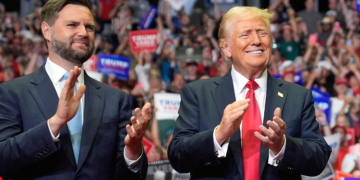 Trump holds first rally after assassination attempt with his new running mate, Vance, by his side