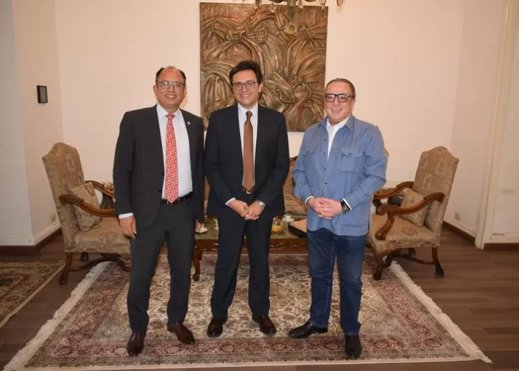 Culure minister discusses with Helwan university president ways of boosting mutual co-operation 1 - Egyptian Gazette