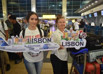 National carrier celebrates inaugural flight from Lisbon to Cairo 