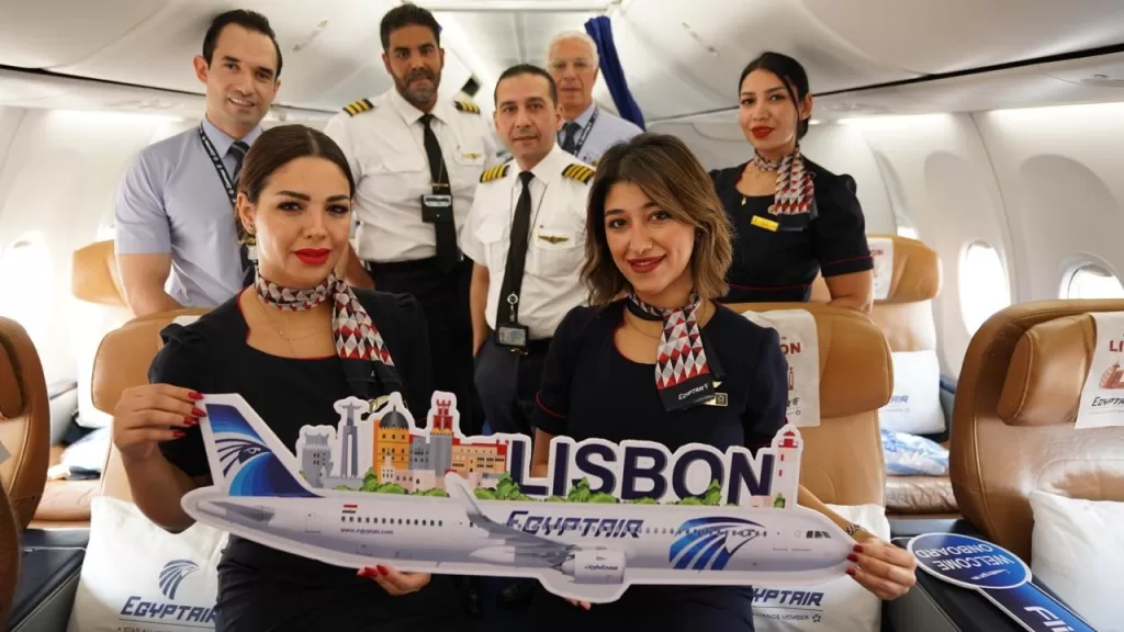 National carrier celebrates inaugural flight from Lisbon to Cairo  5 - Egyptian Gazette