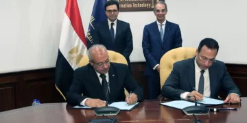 Co-operation protocol inked between communication ministry, GANLA 1 - Egyptian Gazette Co-operation protocol inked between communication ministry, GANLA