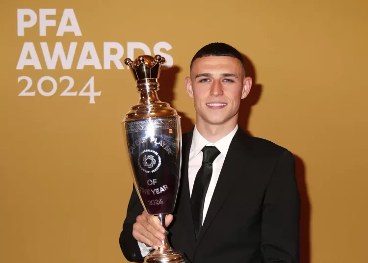 Man City’s Phil Foden and Khadija Shaw voted PFA’s player of the year in English football 2 - Egyptian Gazette Man City’s Phil Foden and Khadija Shaw voted PFA’s player of the year in English football 1 - Egyptian Gazette