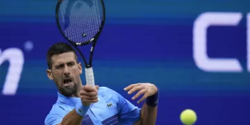 Novak Djokovic reaches US Open third round after opponent stops in 3rd set due to injury 1 - Egyptian Gazette Novak Djokovic reaches US Open third round after opponent stops in 3rd set due to injury