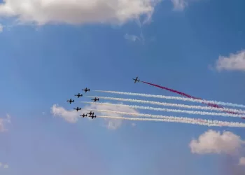 Sisi attends air show at Alamein airport