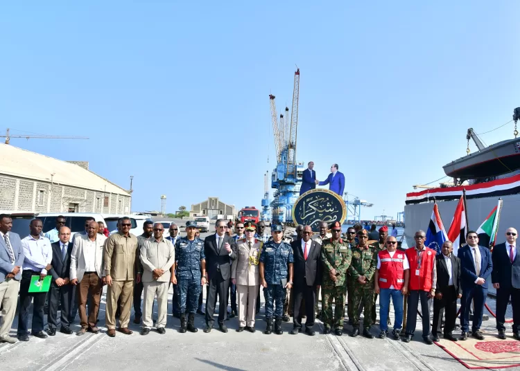 Egyptian aid ship arrives in Sudan 1 - Egyptian Gazette