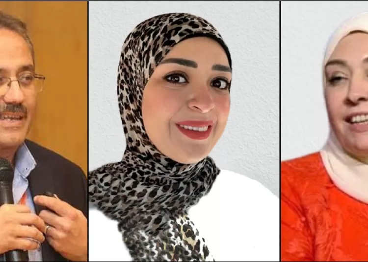 From Left, Dr Tarek Asaad, Dr Salma Magdy and Dr Afaf el-Gohary