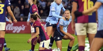 Man City stuns title holder Barcelona in Women’s Champions League, Bayern’s Harder downs Arsenal
