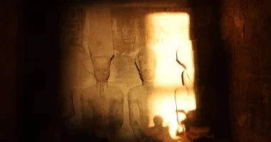 Sun illuminates face of Ramses II in Aswan's Abu Simbel Temple 2 - Egyptian Gazette Sun illuminates face of Ramses II in Aswan's Abu Simbel Temple 1 - Egyptian Gazette
