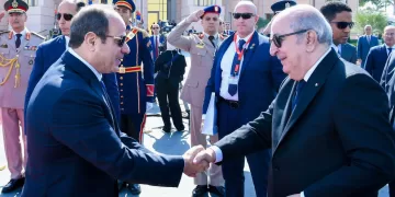 Sisi bids farewell to Tebboune at Cairo airport at end of his visit