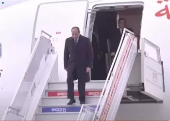 Sisi arrives in Russia to attend BRICS summit
