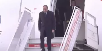 Sisi arrives in Russia to attend BRICS summit 1 - Egyptian Gazette Sisi arrives in Russia to attend BRICS summit