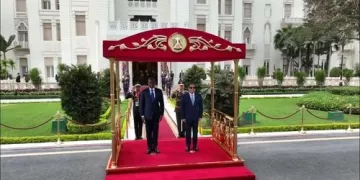 Sisi receives Gabonese president at Ittihadiya palace 1 - Egyptian Gazette Sisi receives Gabonese president at Ittihadiya palace