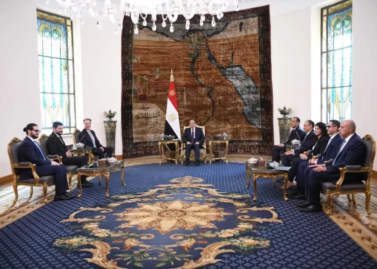 Sisi receives WEF president 1 - Egyptian Gazette