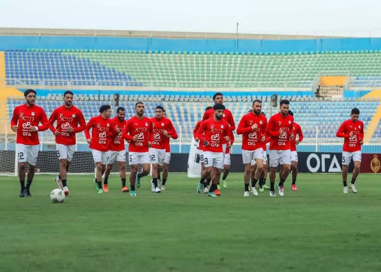 Egypt takes on Botswana in AFCON qualifier 1 - Egyptian Gazette Egypt's national team players during a training session in readiness for their clash against Botswana in the AFCON qualifiers.