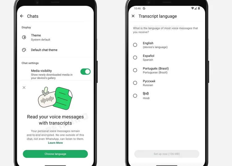 WhatsApp unveils voice message transcripts 1 - Egyptian Gazette