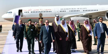 President Sisi arrives in Saudi Arabia to partake in extraordinary Arab-Islamic Summit 1 - Egyptian Gazette President Sisi arrives in Saudi Arabia to partake in extraordinary Arab-Islamic Summit