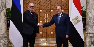 President Sisi receives his Estonian counterpart at Ittihadiya Palace