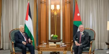 Palestinian president meets Jordanian King Abdullah II on sidelines of joint Arab-Islamic Summit