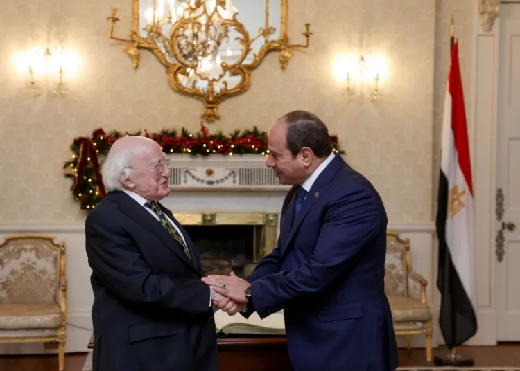 Sisi, Ireland's Higgins hold talks at presidential palace in Dublin 2 - Egyptian Gazette Sisi, Ireland's Higgins hold talks at presidential palace in Dublin 1 - Egyptian Gazette